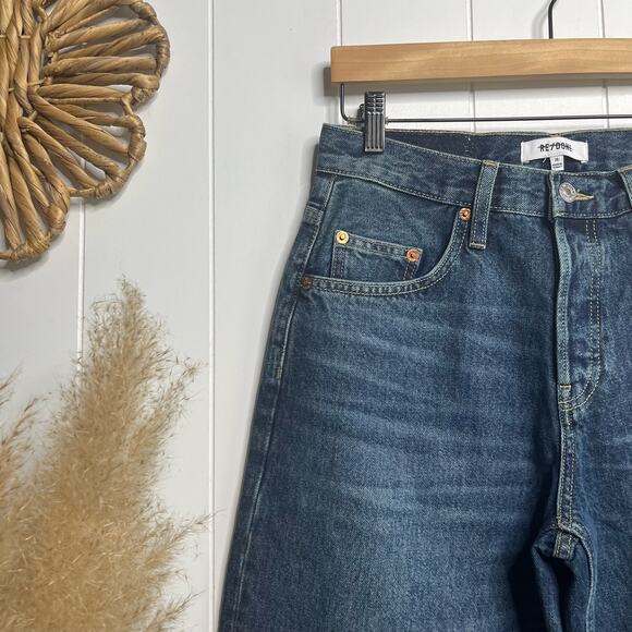 Re/Done Dark Blue Flare Jeans - Picture 3 of 7